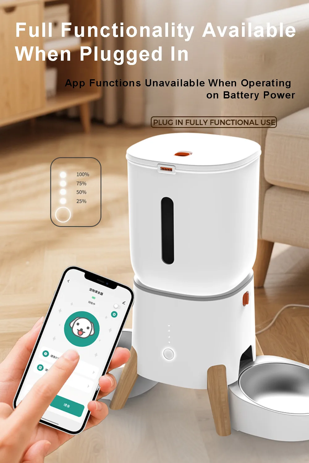 5L Smart Cat Feeder with Dual Stainless Bowls — Bulk MOQ 50 - detail