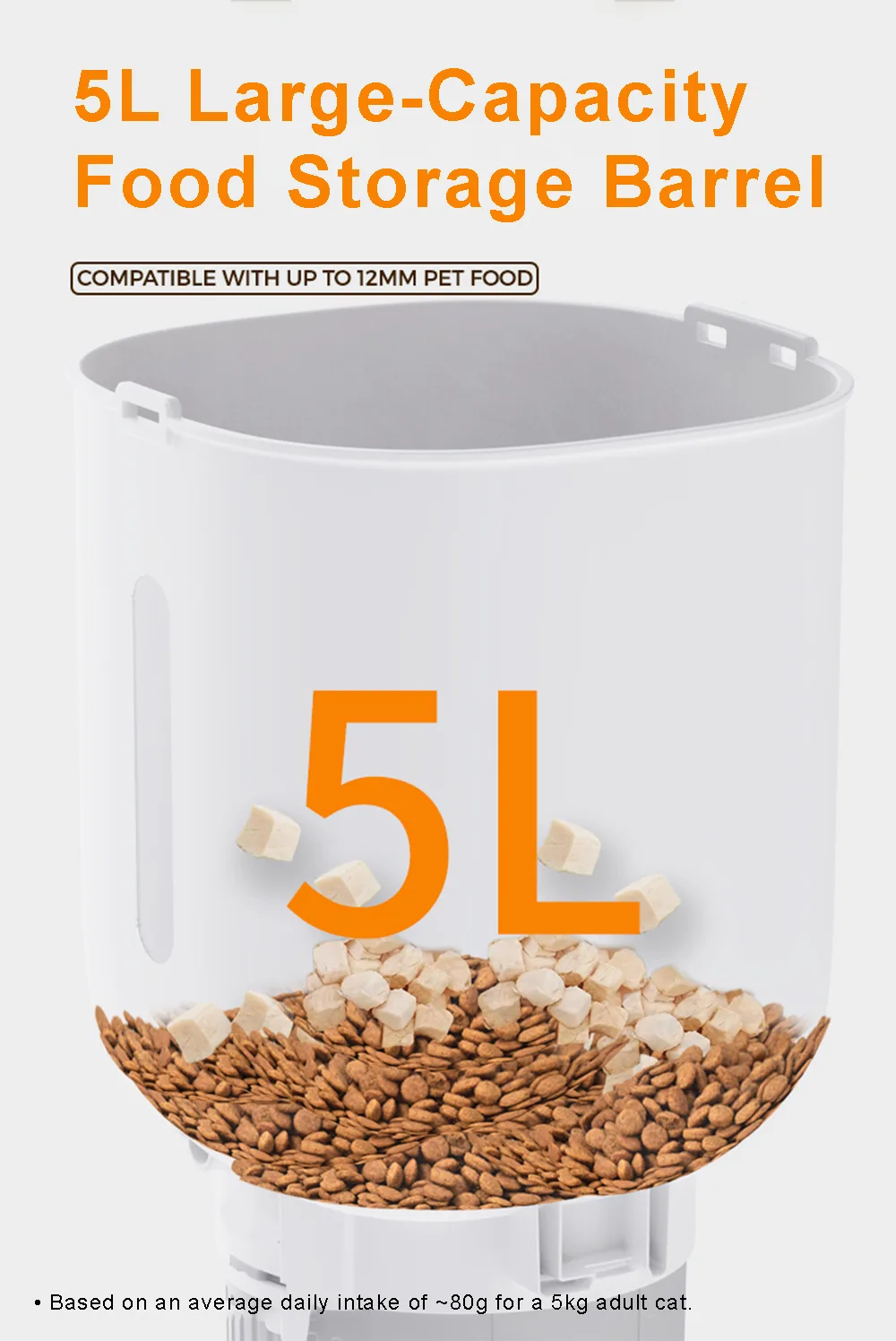 5L Smart Cat Feeder with Dual Stainless Bowls — Bulk MOQ 50 - detail