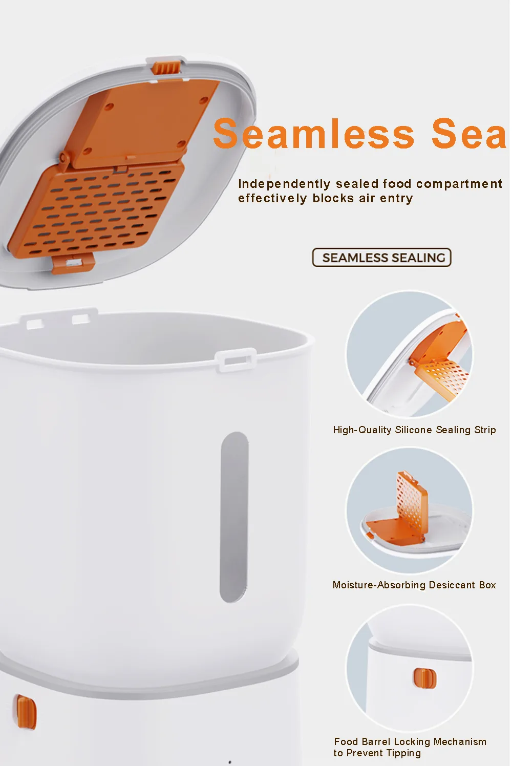 5L Smart Cat Feeder with Dual Stainless Bowls — Bulk MOQ 50 - detail
