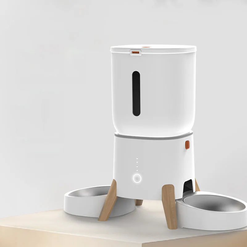 5L Smart Cat Feeder with Dual Stainless Bowls — Bulk MOQ 50