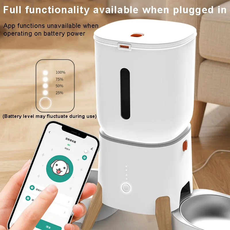 5L Smart Cat Feeder with Dual Stainless Bowls — Bulk MOQ 50