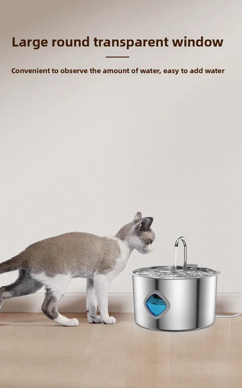 All-Stainless Pet Water Dispenser 3.2L in White — Wholesale - detail