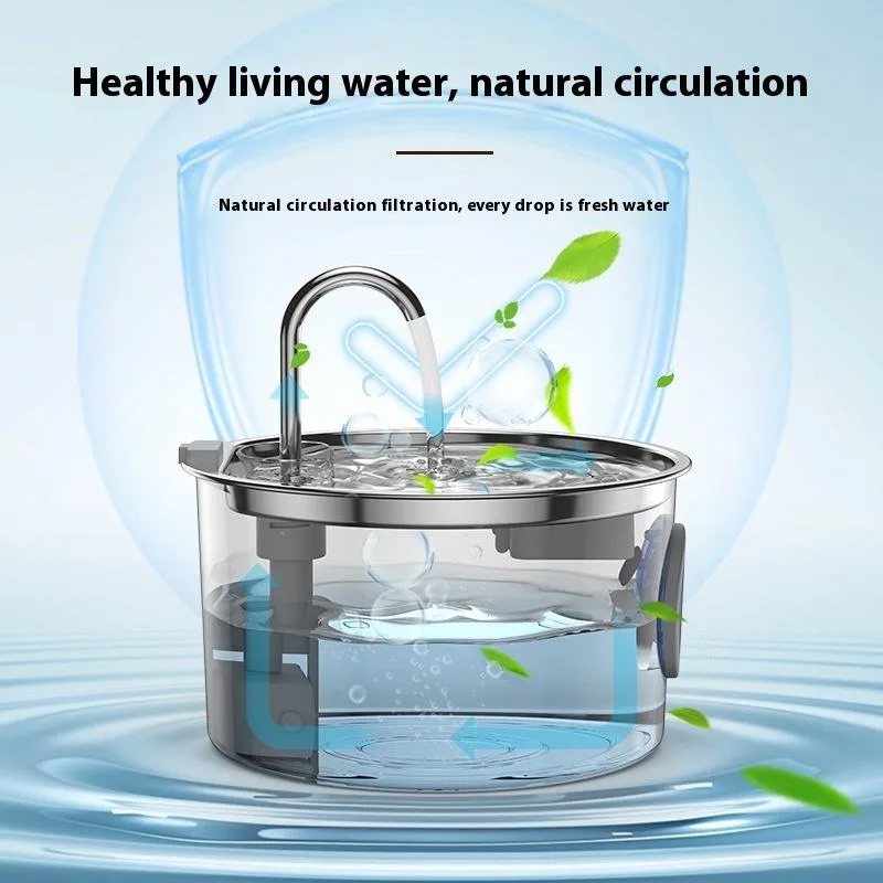 All-Stainless Pet Water Dispenser 3.2L in White — Wholesale