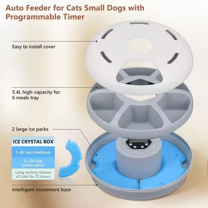 Timed Wet-Food Pet Feeder 2L with Fresh-Keeping Mode — Bulk - detail