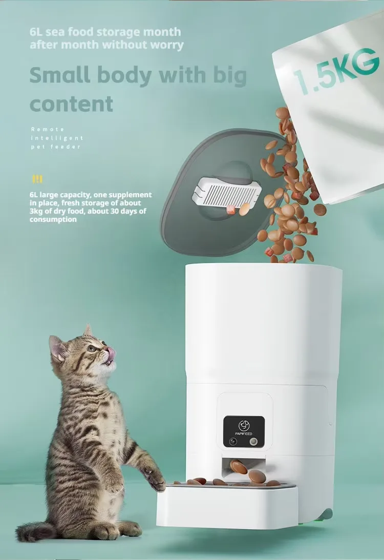 App-Controlled 6L Cat Feeder for Scheduled Portions — Wholesale - detail