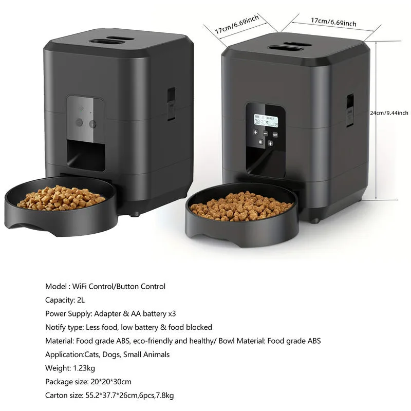 2L Dual-Band WiFi Cat Feeder with Alerts — Wholesale Tier