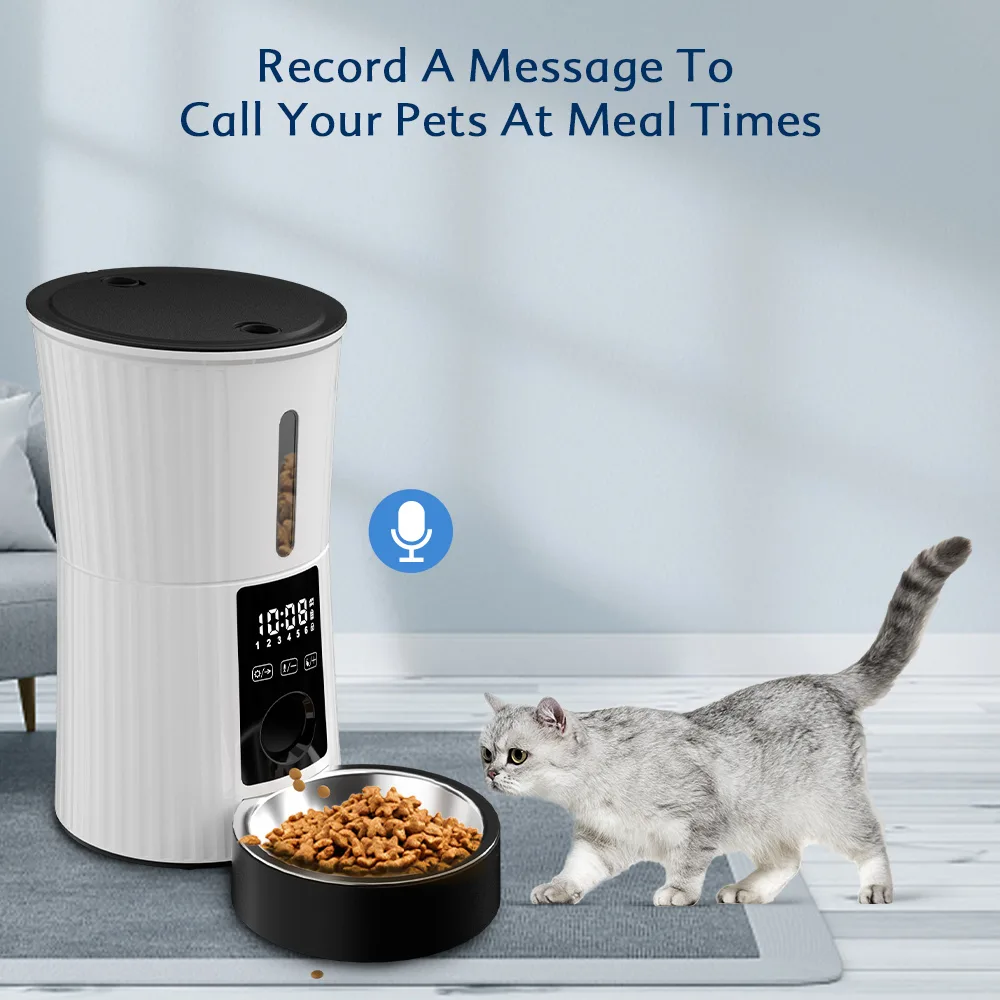 Rechargeable Pet Feeder 4L with Touch Panel and Steel Bowl - detail
