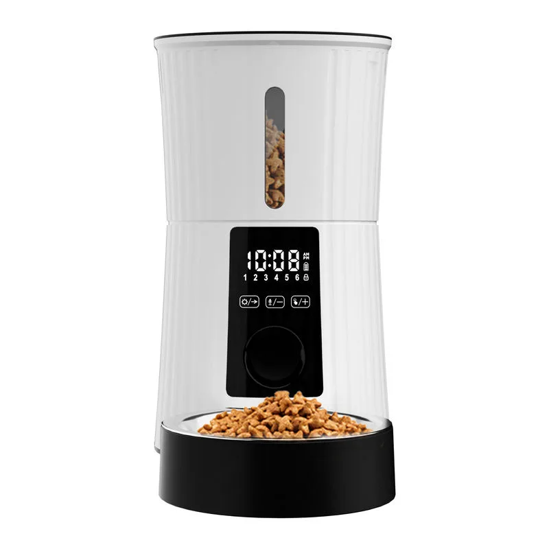Rechargeable Pet Feeder 4L with Touch Panel and Steel Bowl