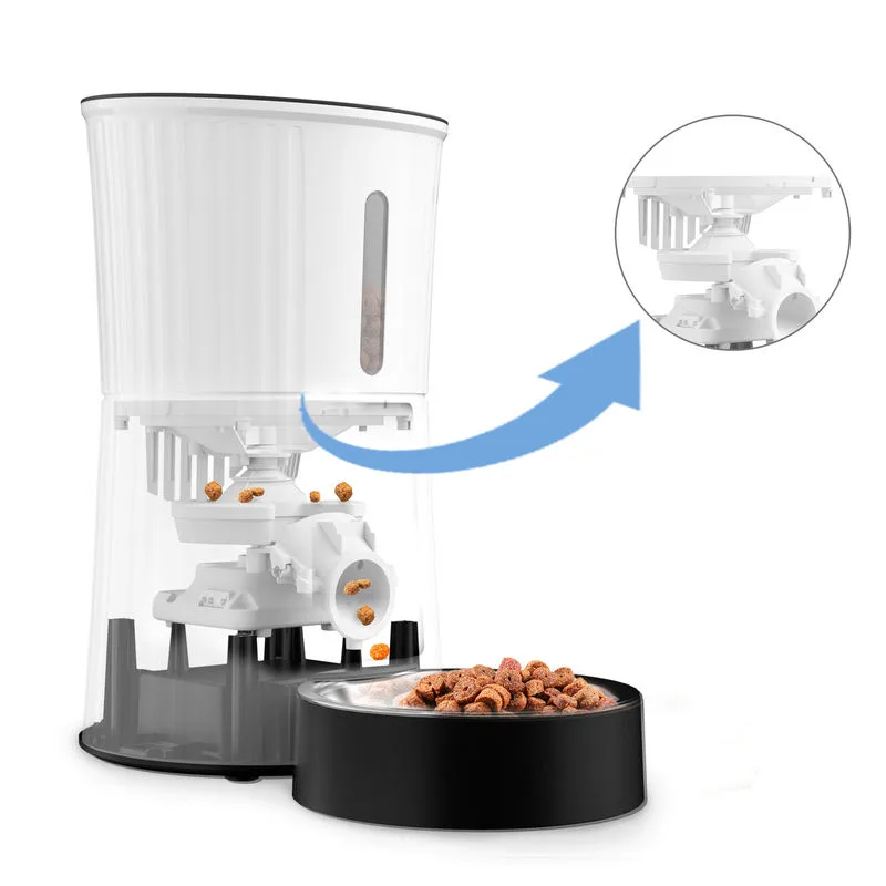 Rechargeable Pet Feeder 4L with Touch Panel and Steel Bowl