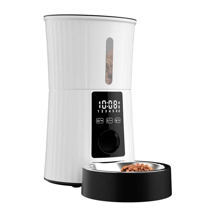 Rechargeable Pet Feeder 4L with Touch Panel and Steel Bowl