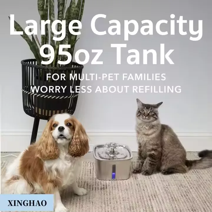 OEM-Ready 2.6L Stainless Cat Water Fountain — Made to Order - detail