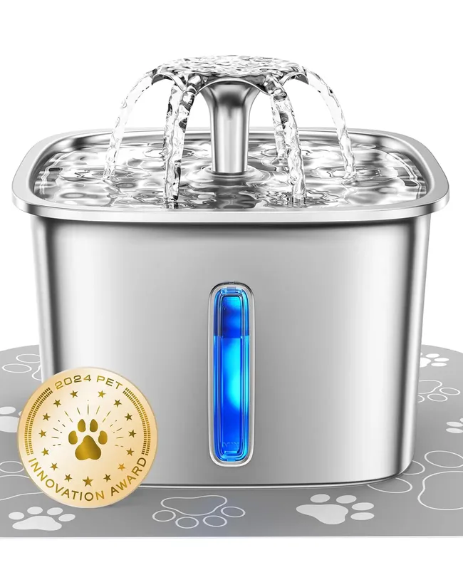 OEM-Ready 2.6L Stainless Cat Water Fountain — Made to Order