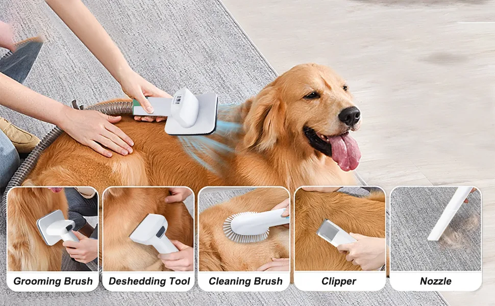 7-in-1 Dog Grooming Vacuum Kit, Multi-Plug (PG-09) - detail