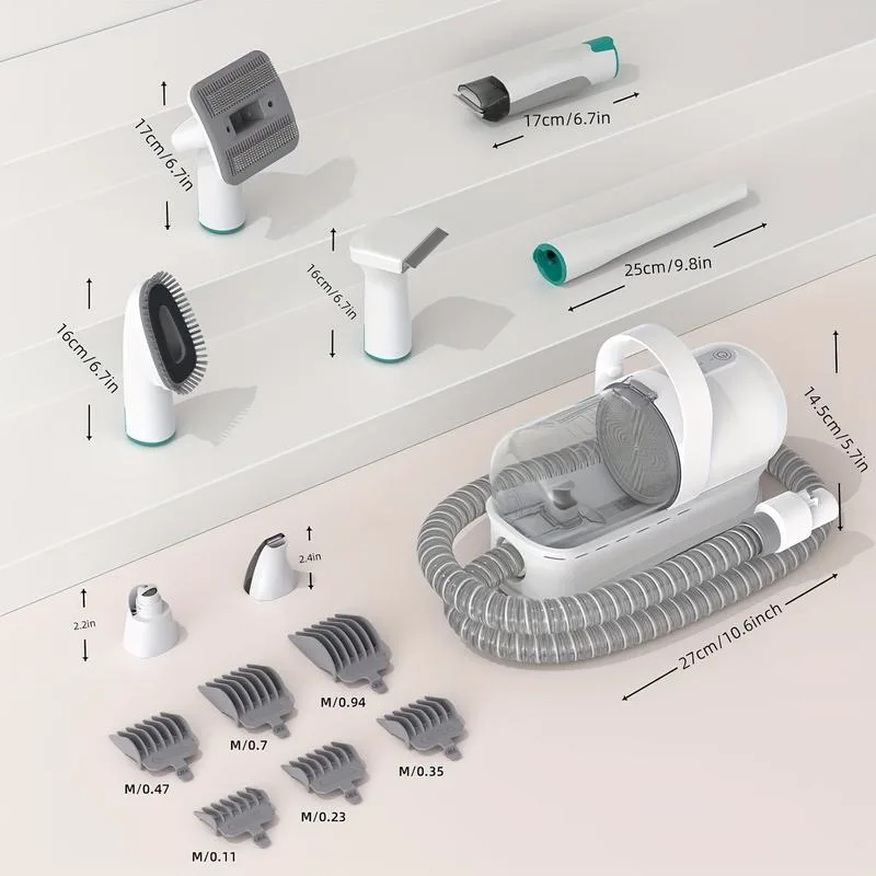7-in-1 Dog Grooming Vacuum Kit, Multi-Plug (PG-09)