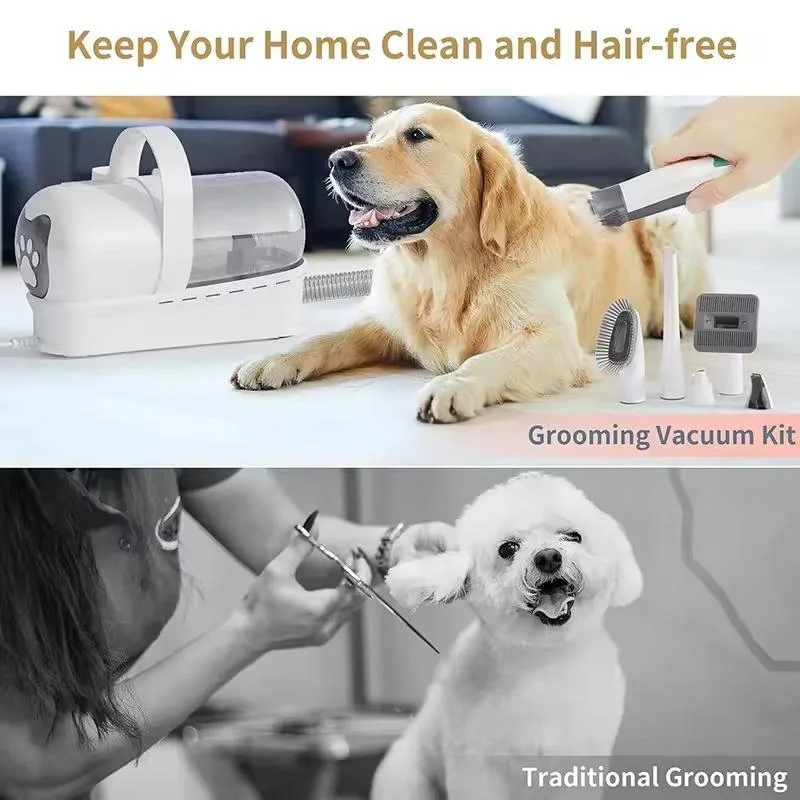 7-in-1 Dog Grooming Vacuum Kit, Multi-Plug (PG-09)