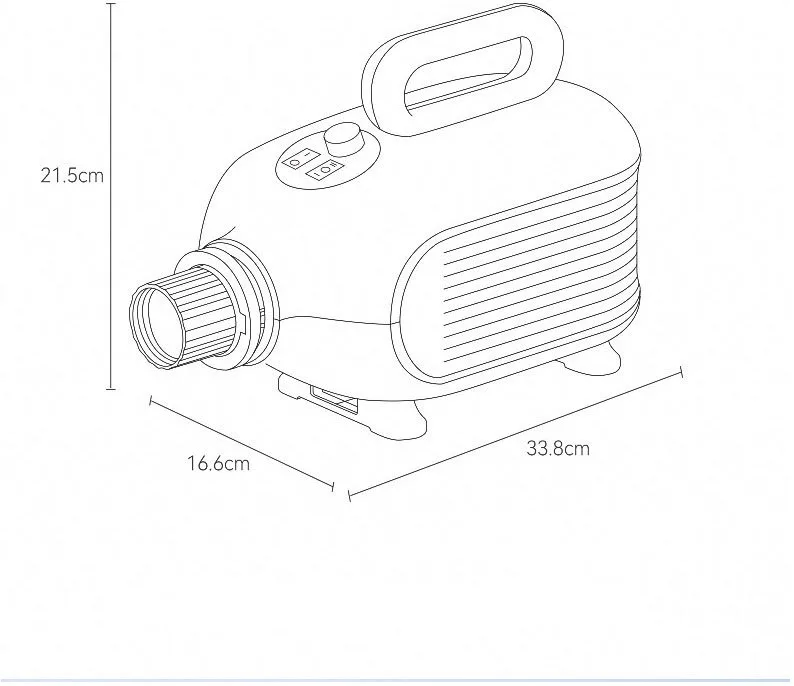 2000W Pet Hair Dryer with 3 Nozzles, Bulk (PG-10) - detail