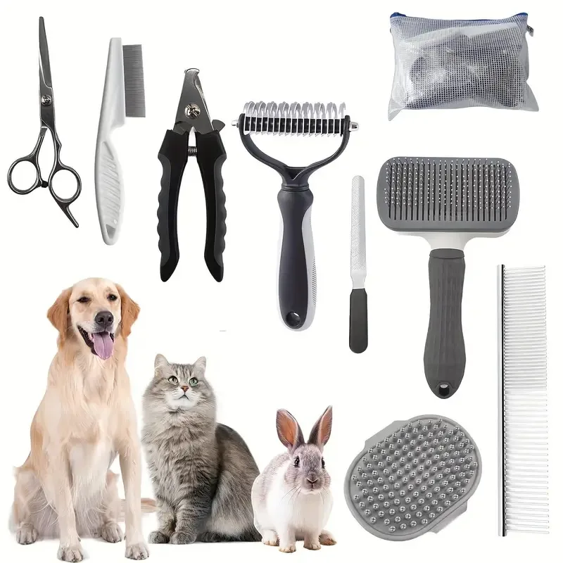 9-Tool Pet Grooming Combo Kit, Stock Ships Fast (PG-11) - detail