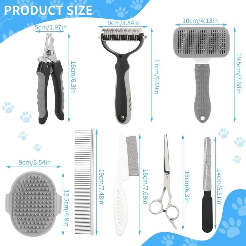 9-Tool Pet Grooming Combo Kit, Stock Ships Fast (PG-11)