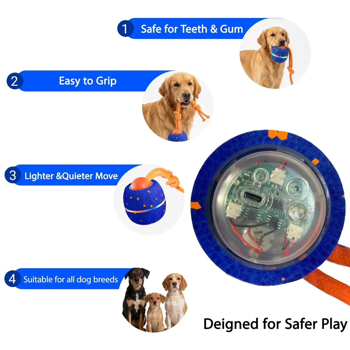 Electric Rolling Dog Ball Wholesale — Self-Play Motion Toy - detail