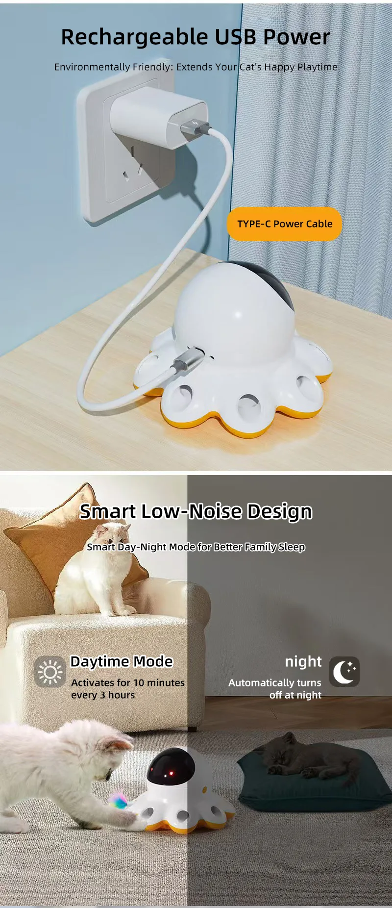 Cat Laser Toy Base Wholesale — 360° Projection Plus Feather - detail