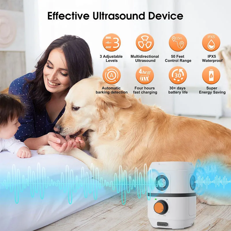Triple-Head Ultrasonic Bark Control, IPX5 — Wholesale PTB-01