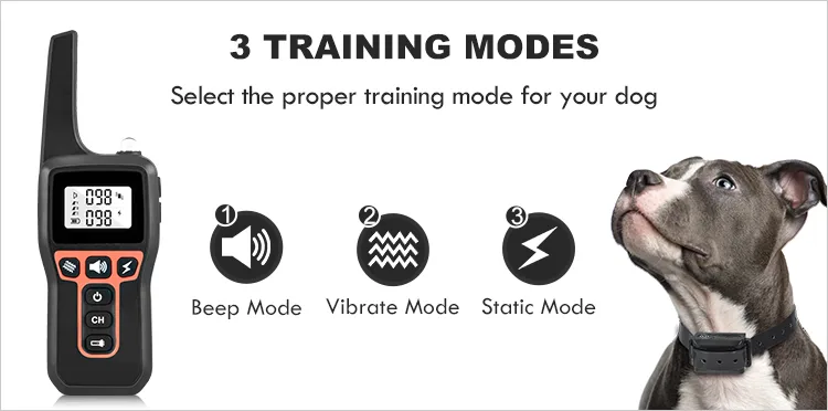 1000 m Electric Dog Training Collar — IPX7 Receiver, 3 Channels - detail
