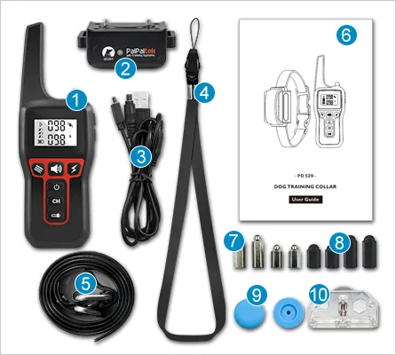 1000 m Electric Dog Training Collar — IPX7 Receiver, 3 Channels - detail